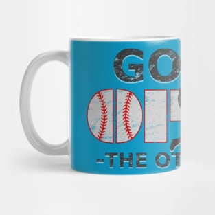 Opposite Field Hitter Going Oppo the other way Funny Baseball Hitting Original Mug